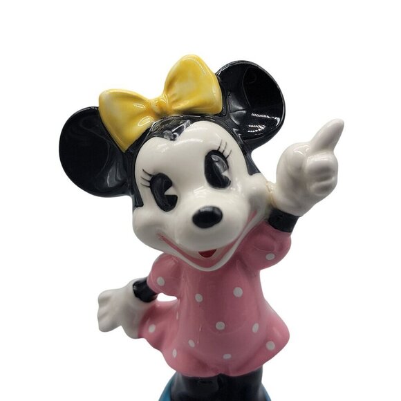 Disney Japan Minnie Mouse Figurine 4" Ceramic Handmade Handpainted Collectible - Picture 13 of 16